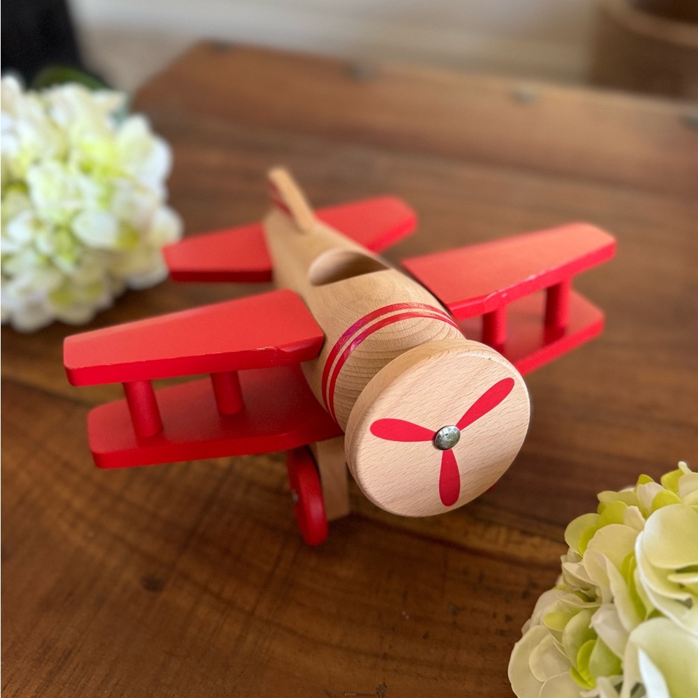 HEARTH & HAND TOY AIRPLANE MADE  WITH MAGNOLIA WOOD